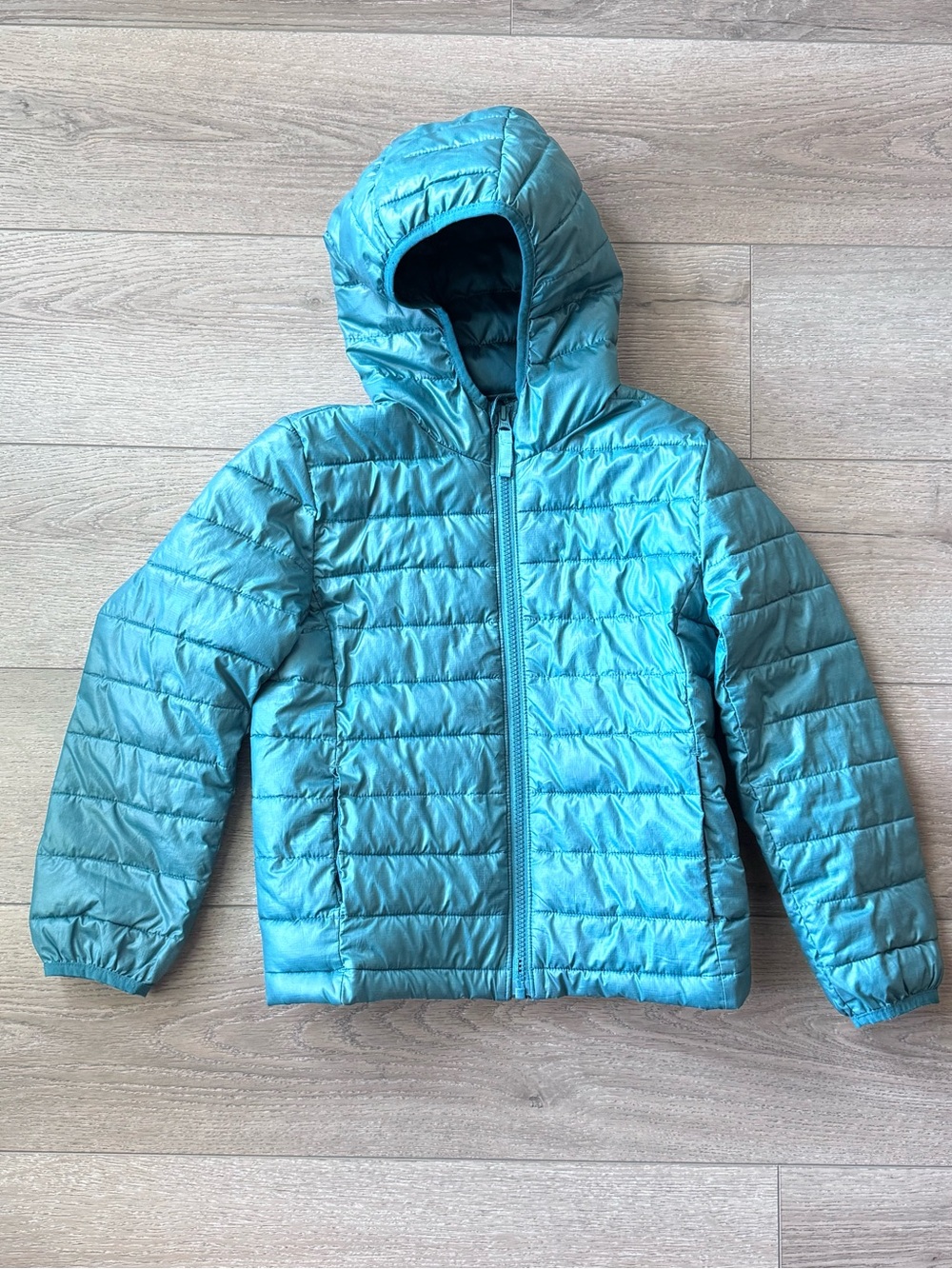 Primary Kids Lightweight Puffer Jacket Size 6-7 (Spruce)